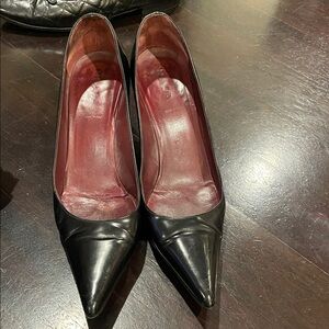 Prada Black Pointed Toe Heels
